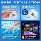 Yankee Submersible Pool Lights, Waterproof 15 LED Underwater Lights with Remote, 16 Colors, 3 Flash Modes, Timer, with Suction Cups, Magnet, for Inground Pool (4 pcs) - Image 4