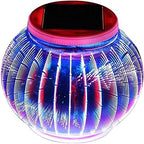 Solar Outdoor Table Lamp, Solar Powered Mosaic Glass Ball Garden Lights Waterproof Color Changing Mood Night Lights (Lantern) by Unknown