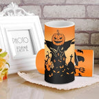 Halloween Day Battery Operated Candles with Remote and Timers Flameless Candles for Trick or Treat Day Party Home Decoration Flickering Elictric Pillar Lights, Black Pumpkin Trick Ghost - Image 3