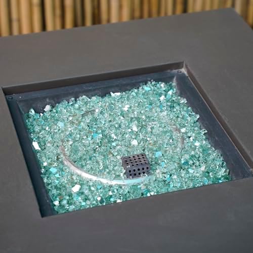 Skyflame 10LB Fire Pit Glass, 1/4-Inch Light Green Tempered Fireglass - Image 6