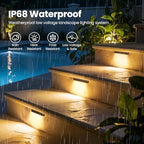ZZXX Low Voltage Retaining Wall Lights Kit, 3W 2700K Step Lights, 12 Pack - Image 4