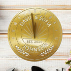 Personalized Wedding or Anniversary Sundial Gifts for Couples, Custom Sundial Wedding Gifts,Custom Calibrated Metal Sundial Sign for 30th, 40th, 60th, 70th Anniversary by HZYCYYFC