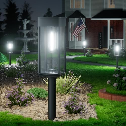 BITPOTT Outdoor Sidewalk Lights Solar Powered, 8 Pack, Cool White, IP65 by BITPOTT