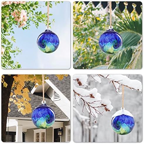 VCUTEKA Hanging Garden Gazing Ball, Glass Witch Ball for Outdoor Decor, 6" - Image 7