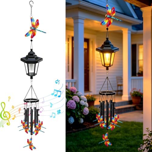Dragonfly Wind Chimes for Outside, Colorful Wind Chimes,Gifts for Women by YJFWAL