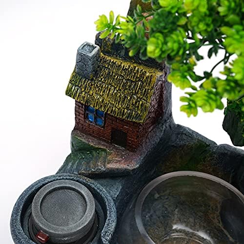 Desktop Rockery Waterfall Fountain, Tabletop Mini Rockery Crafts, Indoor Fountain Rock Resin Ornament,Living Room Desktop Bonsai Ornaments,Home Interior Decoration Resin Craft - Image 4