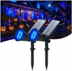 T-SUNUS Blue Solar Landscape Spotlights Outdoor 2 Pack IP65 Waterproof Flag by T-SUNUSLighting
