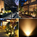 LED Underwater Pond Lights - Submersible RGB Fountain Light, IP68 Waterproof Stainless Steel Recessed Pond Spotlight, Color Changing Landscape Lights with Remote Control(220v-Rgb,18W) - Image 7