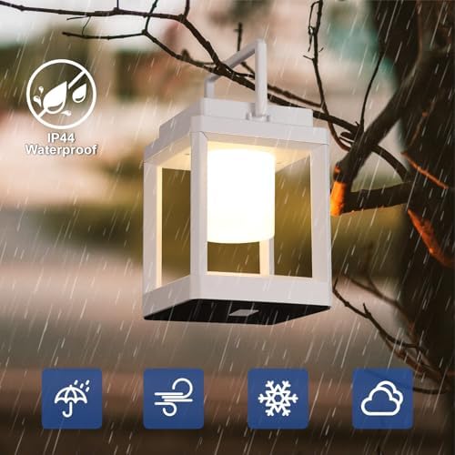 Solar Lantern Outdoor Table Lamp: Portable Waterproof LED Light - Hanging Solar Lamp Rechargeable Lights for Patio Camping - Image 3