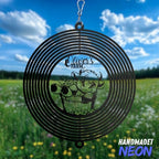 Personalized Wind Spinner Sublimation Hummingbird Custom Name Flowers Metal Art Laser Cut Design 3D Decor for Garden Yard Outdoor Indoor Lawn Patio Porch Birds Lover Presents (Cute Cow) - Image 3