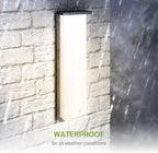 ASD LED 24" Outdoor Wall Light, Front Door House Sconce | 3CCT, Dimmable, Waterproof, ETL Listed | 30W 2600LM 3000-5000K 100-277V | Exterior Patio Lighting Fixture, Porch Lamp | Black, 4 Pack - Image 6