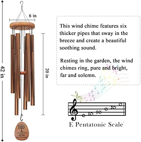 Suntimber Large Wind Chimes for Outside Deep Tone (Bronze, 42") - Image 3