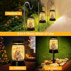 kyoryuger Pomeranian Gifts for Women/Men Pomeranian Solar Lanterns Dog Mom Birthday Dog Lovers Lantern Pet Loss Pet Memorial Lights Solar Garden Decoration for Yard, Patio,Backyard,Porch Torches - Image 4