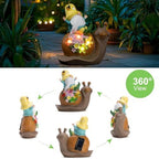 Etlemonde Solar Gnome Snail Statue, Garden Decor - Image 4