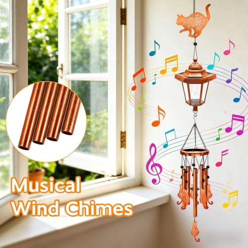 VOOKRY Solar Wind Chimes for Outside, Butterfly Gifts for Women Birthday - Image 4
