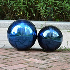 12 inches in Gazing Ball,Seamless Blue Stainless Steel Polished Reflective Smooth Mirror Garden Sphere Globe,Props of Photography,Colorful Addition to Any Garden Home - Image 3