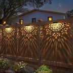 Solar Fence Lights 6 Pack Solar Deck Step Wall Lights Outdoor Waterproof LED Decorations Warm Yellow Light Decorative Lighting for Garden, Front Door, Backyard (Black 1) - Image 4