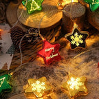 CAKERS Led Christmas String Lights|Creative Ambient Decor Fairy Lights|Hanging Copper Wire Lights|Night Lamps for Birthday Party Xmas Tree Decor,Star Shape,2m(6.5ft)-10LED-Battery - Image 5