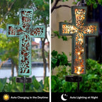 Solar Cross Garden Stake Lights 38inch Outdoor Waterproof Memorial - Image 4