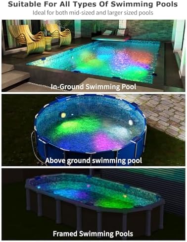 Skairipa Solar Pool Lights with Remote, Submersible Pool Lights 4 Pack - Image 2