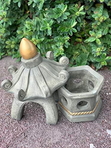 OLOMA Japanese pagoda statue Large pagoda figurine Japanese stone lantern Buddhist pagoda temple Chinese decoration Outdoor sculpture zen garden Furniture for home decor Large japanese pagoda decor - Image 7