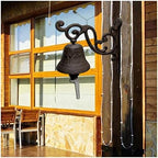 Vintage Cast Iron Door Bell Wall L Mounted Metal Creative Dinner Bell Home Garden Porch Patio Farm Yard Cabin Craft Decoration Wind Chimes (Color : B) (C) - Image 4