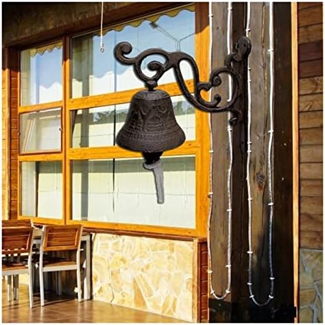 Vintage Cast Iron Door Bell Wall L Mounted Metal Creative Dinner Bell Home Garden Porch Patio Farm Yard Cabin Craft Decoration Wind Chimes (Color : B) (C) - Image 4
