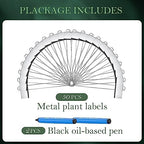 50 Pack Metal Plant Labels for Outdoor Garden Waterproof Plant Markers, Labels Garden Markers for Seedlings Herbs Vegetable Greenhouse Gifts, with Pen - Image 6