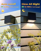 LUHLEE Solar Wall Lights Outdoor,Square Modern Solar Wall Sconce IP65 Waterproof Down Lighting Outdoor Lights for House,Porch,Garden,Yard, Patio,Fence Decor - Image 3