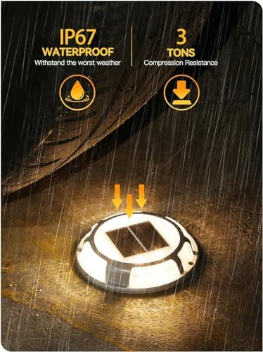 Solar Driveway Lights Dock Lights Waterproof 4 Pack, 2 Colors in 1 - Image 4