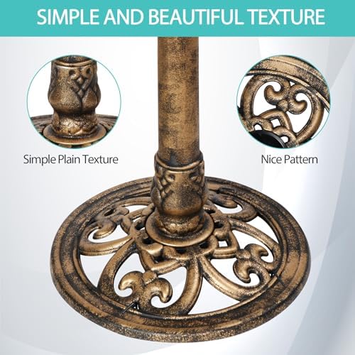 ZENY Outdoor Garden Bird Bath 28Inch Weather Resistant Polyresin Birdbath, Bronze - Image 6
