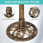 ZENY Outdoor Garden Bird Bath 28Inch Weather Resistant Polyresin Birdbath, Bronze - Image 6