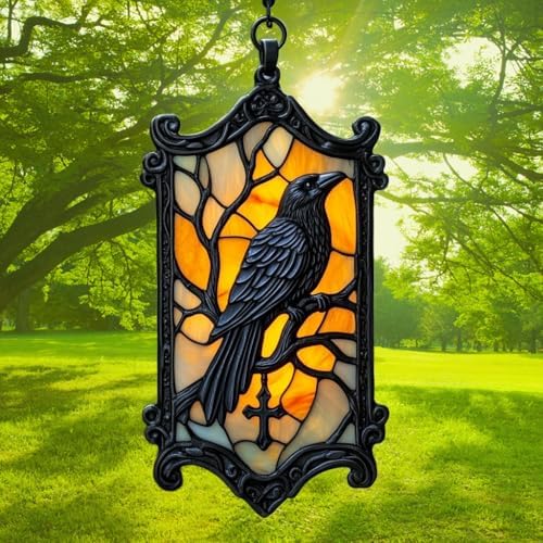 Gothic Raven Acrylic Suncatcher - Image 3