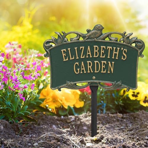 2 Line Personalized Aluminum BIRD Garden Plaque 14.25"W x 9.5" H - Image 5