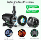POPOSOAP 55W Solar Fountain Pump for Outdoor Pond, 480GPH Solar Pond Pump with Dry-Run Protection, Solar Powered Water Pump with PVC Tubing, 17Ft Cord for Ponds, Garden, Waterfall, Hydroponics - Image 3