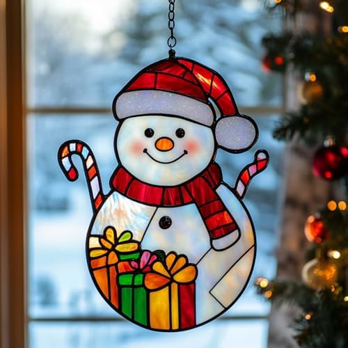 Cute Snowman Acrylic Suncatcher by AVAGAN
