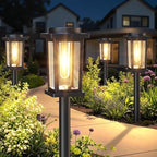 Melunar Solar Pathway Lights Outdoor, 8 Pack Solar Powered Garden Lights Waterproof, Auto On/Off Outdoor Landscape Lights for Patio, Walkway, Driveway, Lawn, Pool Decor. (Warm White) by Melunar