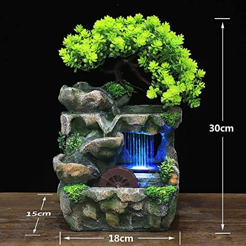 Mini Tabletop Fountains Indoor Relaxation Desktop Fountain Waterfall, Small Water Fountain Indoor Indoor Waterfall Feature, Desktop Waterfall for Home Office Bedroom Desk - Image 2