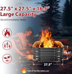 Height 16.5 Inch, Square Galvanized Steel Fire Pit for Outside, Heavy Duty Steel Fire Pit In-Ground for Backyard, Camping, Bonfire, Flower Raised Garden Bed for Garden (2.3x2.3x1.5ft) - Image 3