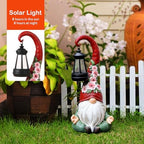 Large Zen Garden Gnomes Statue with Solar Light, 13.19 Inch Outdoor Decor - Image 4