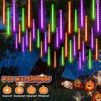 Halloween Lights Outdoor 2 Pack Meteor Shower Lights Orange Purple Green - Image 2