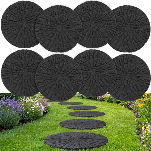 Nuanchu Lines 8 Pack Rubber Stepping Stones 17" by Nuanchu