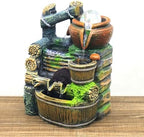 LUNIZ Waterfall Fountain Tabletop Fountain Tabletop Rockery Flowing Water Fountain Living Room Tabletop Fountain Ornaments for Home Office - Image 4