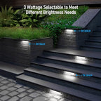 LEONLITE 8-Pack 12 Inch LED Hardscape Lighting, 3W/5W/7W, 5000K Daylight - Image 2