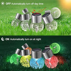 Solar Lights Outdoor Hanging Decorative Globe 24 Pack, Waterproof Solar Lantern with Handle and Clip, Solar Powered Glass Ball Lights for Garden Yard Fence Tree Umbrella Holiday Décor, Color Changing - Image 4