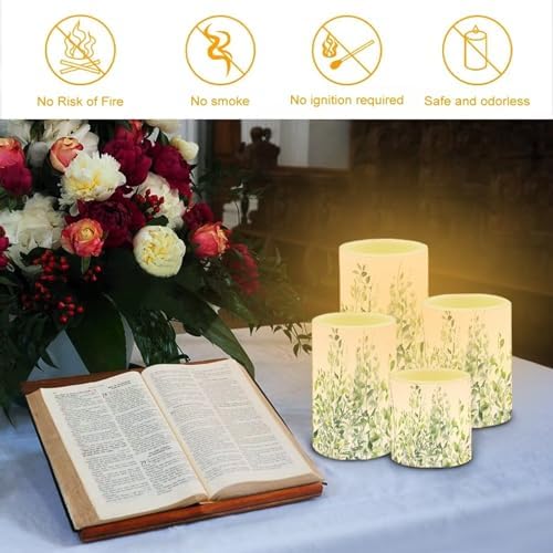 Flameless Flickering Candles with Remote Timer, Operated Battery - Image 4