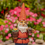 Zaer Ltd. Classic Spring Gnome Garden Statue in Assorted Styles (Gnome with Flower Pot) - Image 2