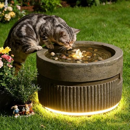 Sunlinua Small Modern Outdoor Water Fountain with Quiet Pump - Image 7