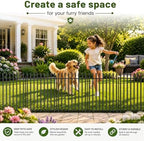 No Dig Decorative Garden Fence, 32in(H)×22ft(L), 10 Panels - Image 4