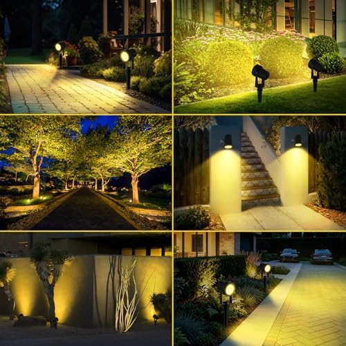 T-Sun 2-in-1 Solar Spotlights Outdoor Waterproof, Warm White, Dusk to Dawn - Image 3